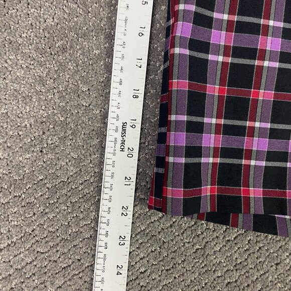 Adidas Shorts Men's 34 Purple Pink Golf Flat Front Plaid Check - Picture 12 of 13